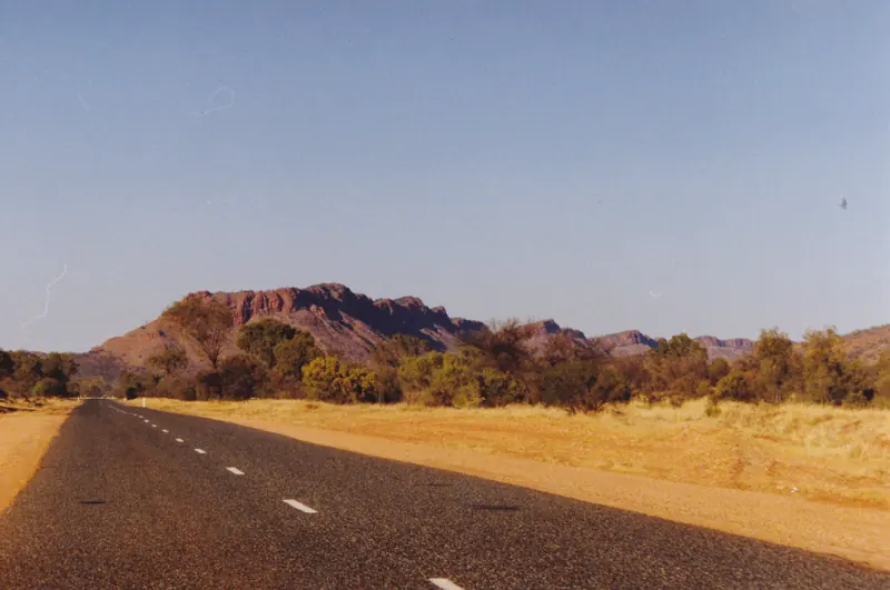 The road into the MacDonnell Ranges, Alice Springs