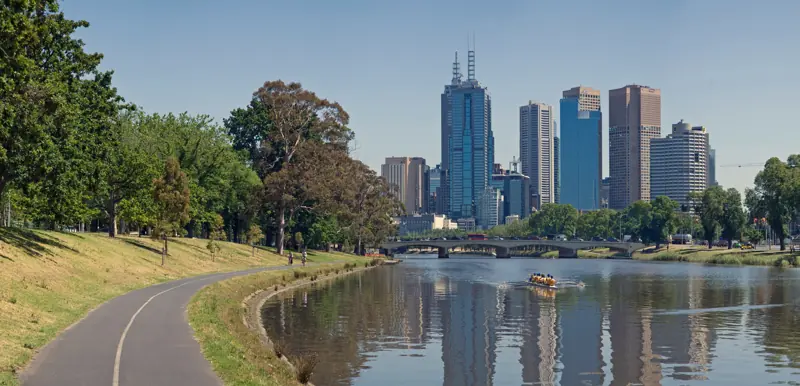 Melbourne skyline over the Yarra River