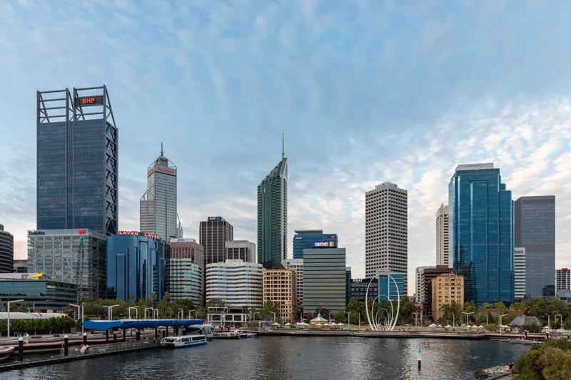 Perth skyline from Elizabeth Quay