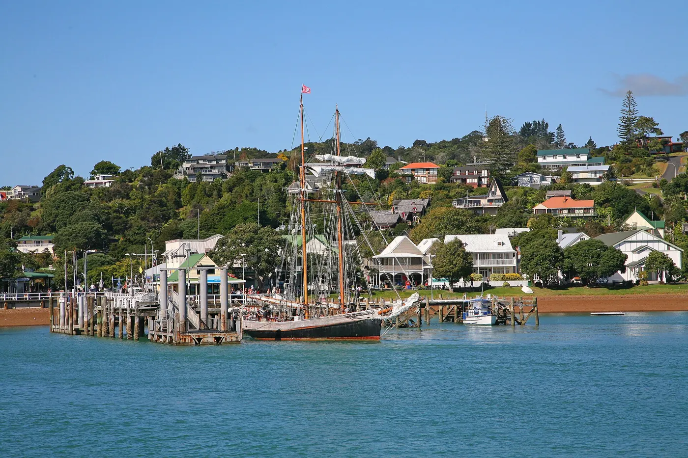 Russell waterfront in the Bay of Islands