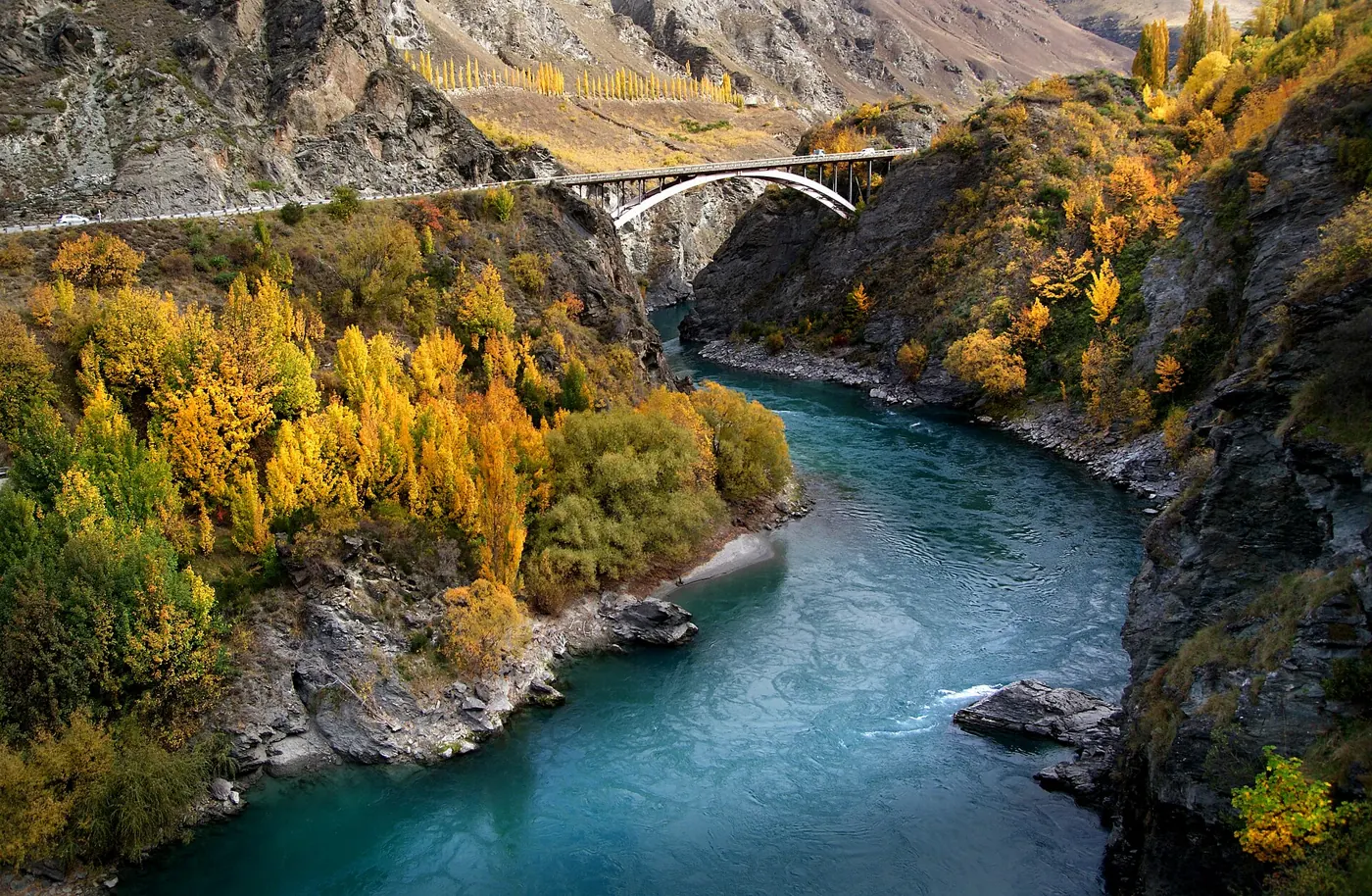 Kawarau Gorge in autumn, near Queenstown