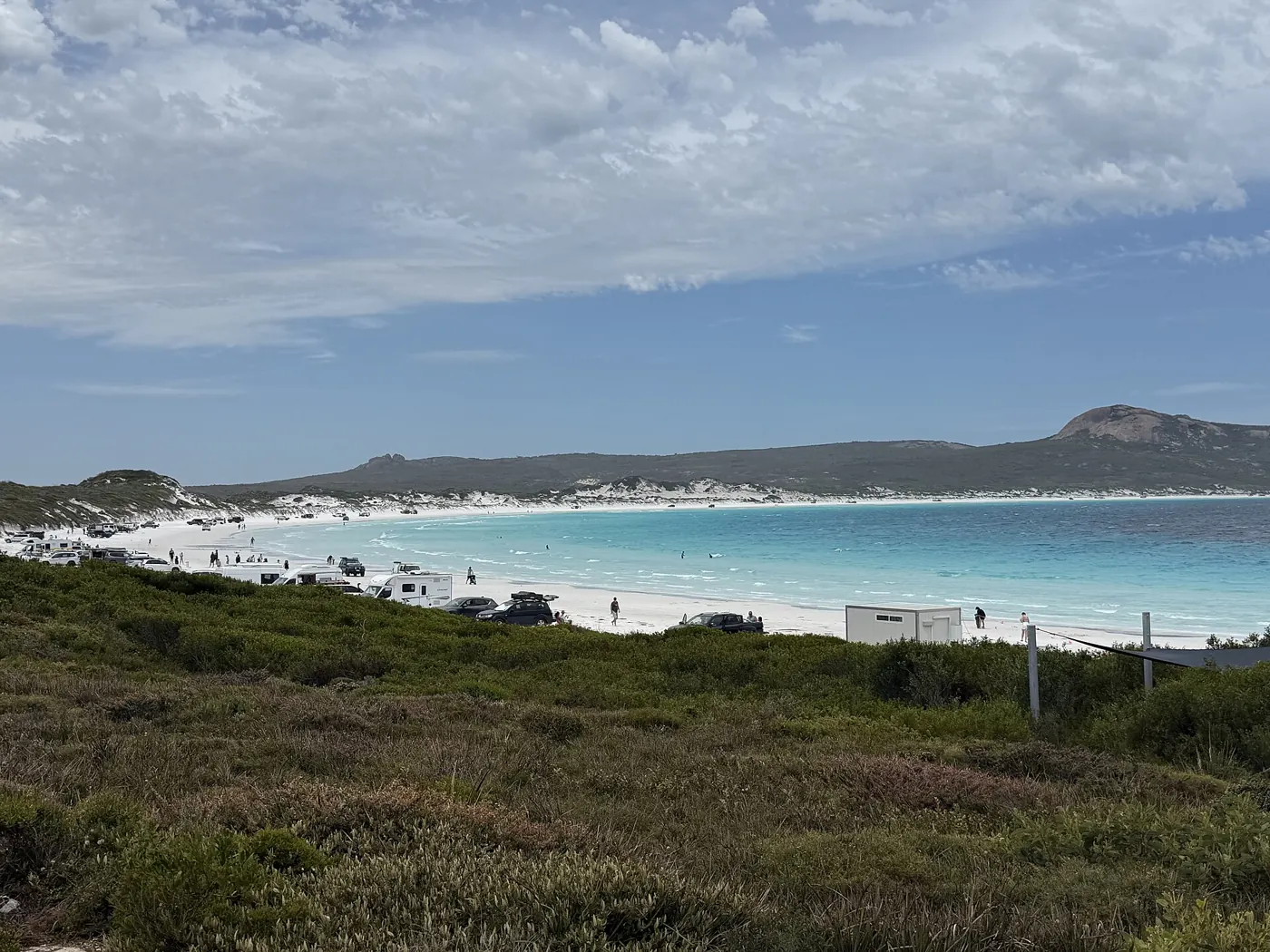 White sand and turquoise water at Lucky Bay, Cape Le Grand