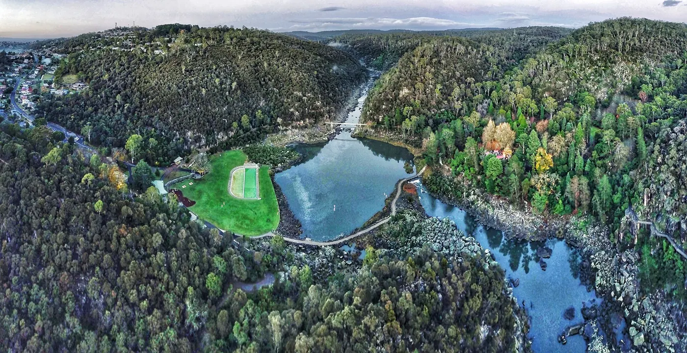 Cataract Gorge from above, Launceston