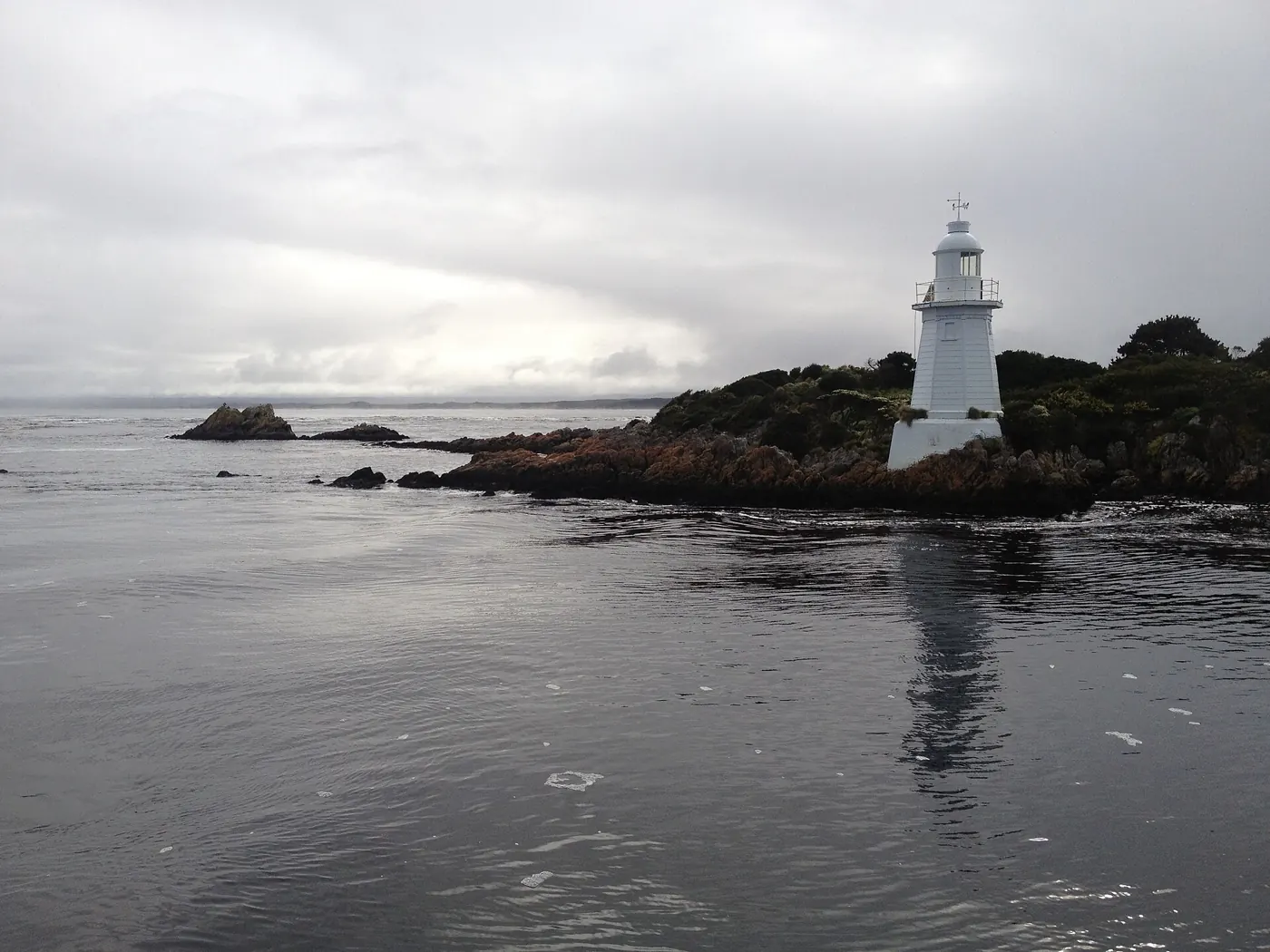 Entrance Island lighthouse in Macquarie Harbour, near Strahan