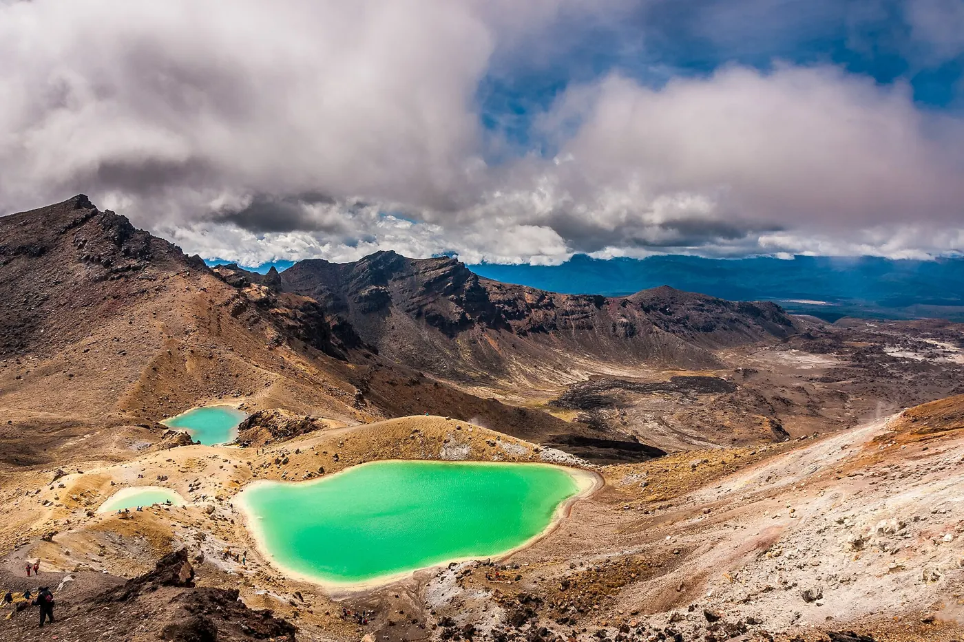 The Emerald Lakes on the Tongariro Alpine Crossing