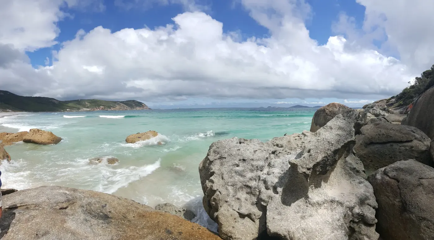 Granite boulders and clear water at Squeaky Beach, Wilsons Promontory