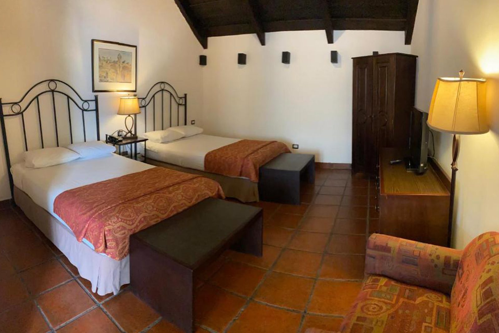 Colonial-style hotel, accommodation on Mexico, Belize & Guatemala, 18 Days