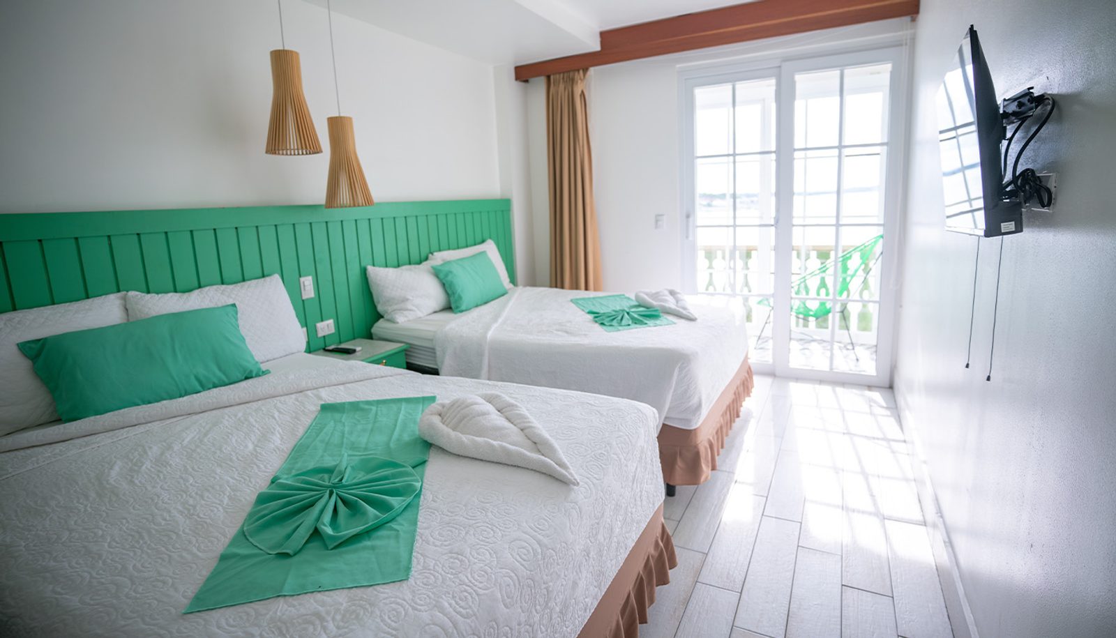 Flores lakeside hotel, accommodation on Mexico, Belize & Guatemala, 18 Days